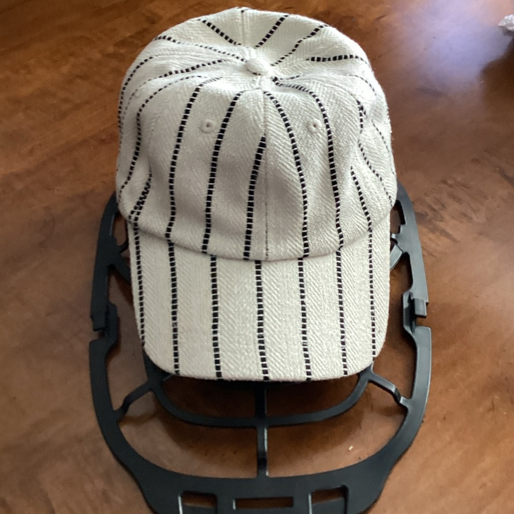 Striped Cream and Black Cap